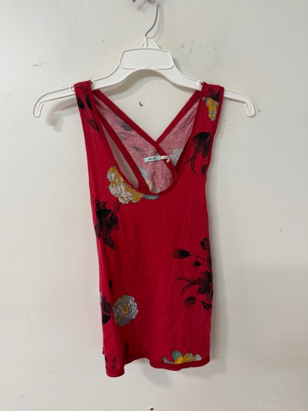 Kimchi Blue Red Floral Scoop-Back Tank Top